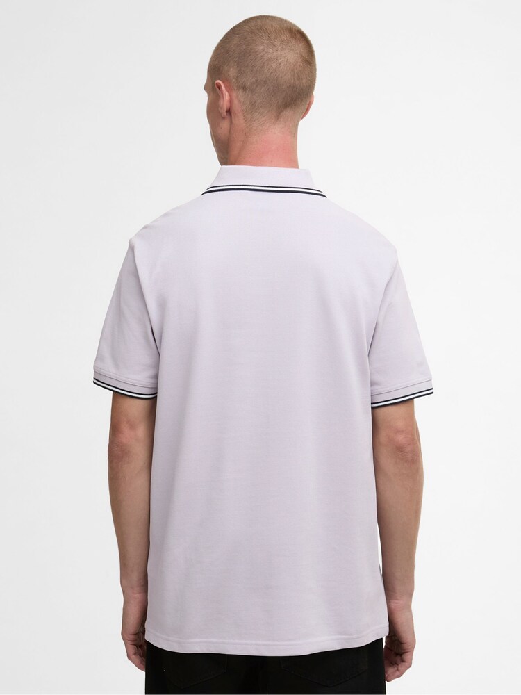 Barbour® International Purple Evan Tipped Polo Shirt - Image 2 of 4