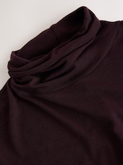 Wine N.Premium Wool Roll Neck Long Sleeve T-Shirt - Image 5 of 6
