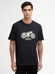 Barbour® International Black Piston Graphic  T-Shirt - Image 1 of 5