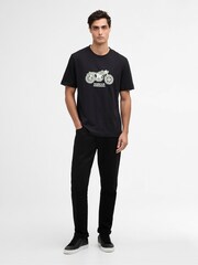 Barbour® International Black Piston Graphic  T-Shirt - Image 3 of 5
