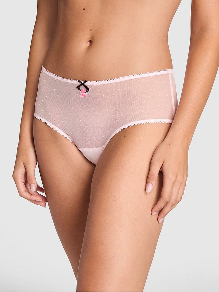 Victoria's Secret Pink Pink Tulip Cheeky Cute But Dangerous Embroidery Knickers - Image 2 of 3 Victoria's Secret Pink Pink Tulip Cheeky Cute But Dangerous Embroidery Knickers - Image 2 of 3