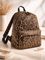 Personalised Leopard Print Backpack by Loveabode - Image 1 of 5