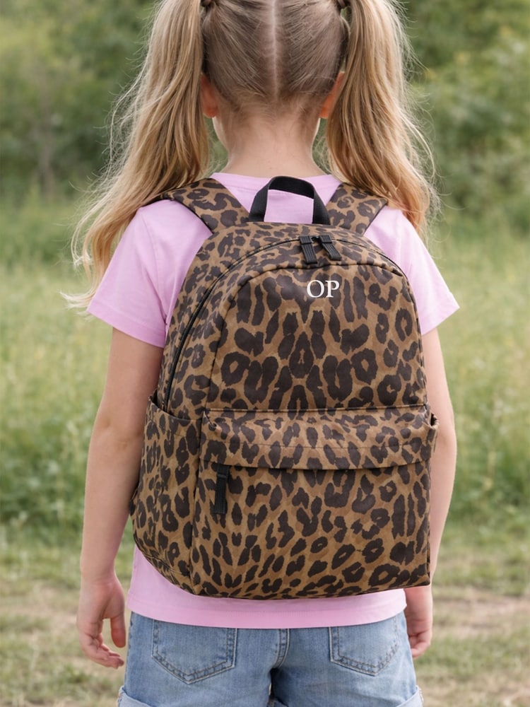 Personalised Leopard Print Backpack by Loveabode - Image 5 of 5