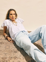 River Island Ruffle Sleeve Lace Blouse - 画像 2 / 4