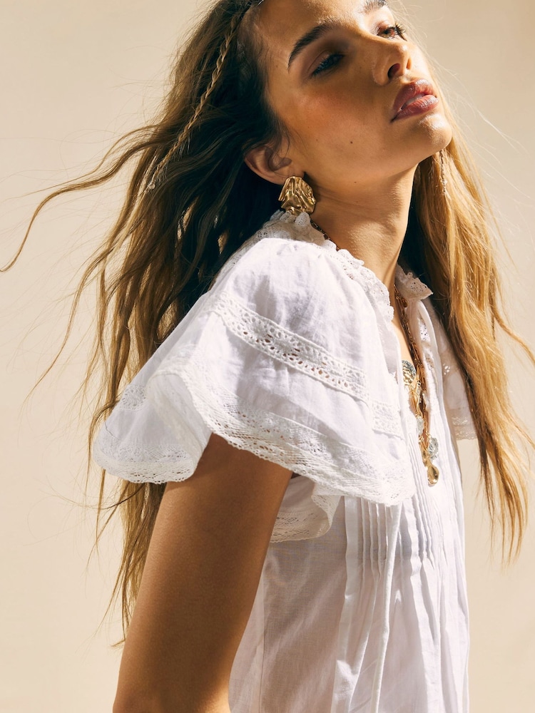 River Island Ruffle Sleeve Lace Blouse - 画像 4 / 4