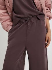 River Island Brown Premium Swash Wide Leg Joggers - Image 4 of 4