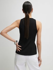 River Island Black Asymmetric Bow Tie Front Waistcoat - Image 4 of 4