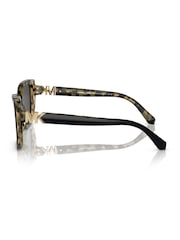 Michael Kors Black Acadia Square Sunglasses - Image 3 of 5