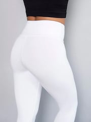 LOVALL White Lightweight Cropped Leggings - Image 4 of 5