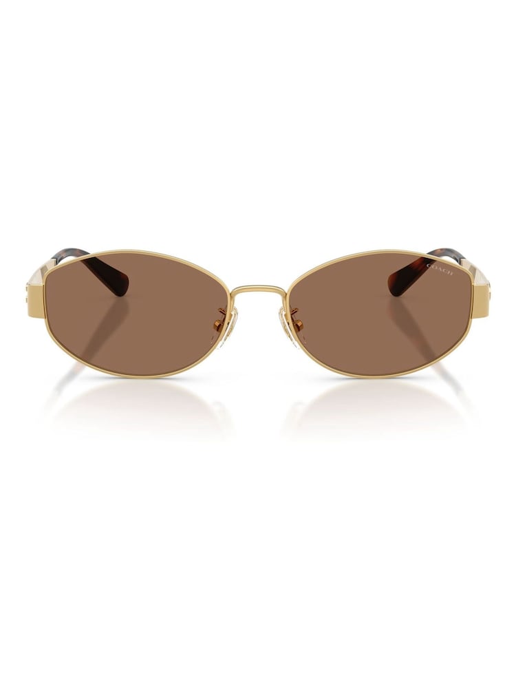 COACH Gold Irregular Sunglasses - Image 1 of 5