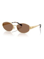 COACH Gold Irregular Sunglasses - Image 3 of 5