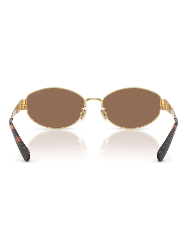 COACH Gold Irregular Sunglasses - Image 5 of 5