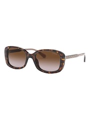 COACH Brown Rectangle Sunglasses - Image 12 of 12