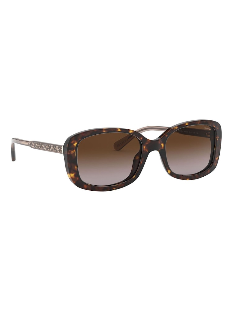 COACH Brown Rectangle Sunglasses - Image 2 of 12