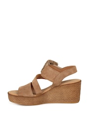 Gabor Brown Embrace High Wedge Sandals - Image 2 of 5