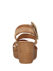 Gabor Brown Embrace High Wedge Sandals - Image 5 of 5