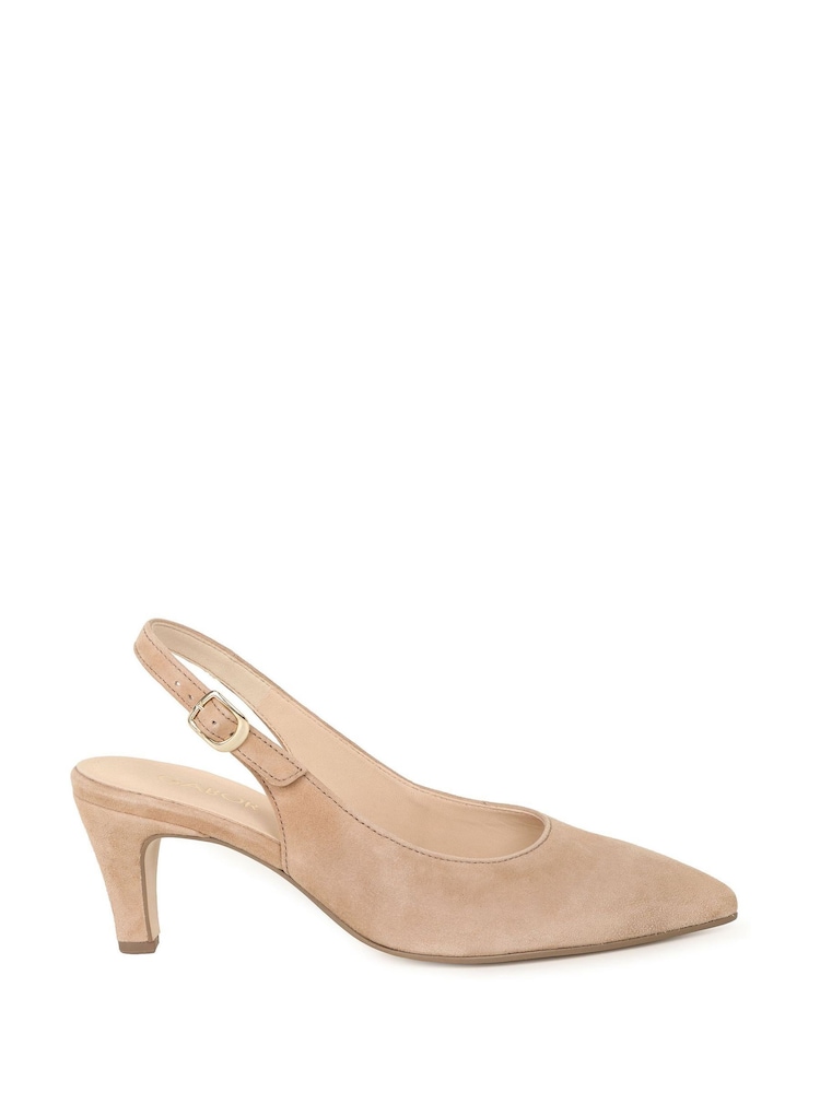 Gabor Natural Lazona Slingback Court Shoes - Image 1 of 5