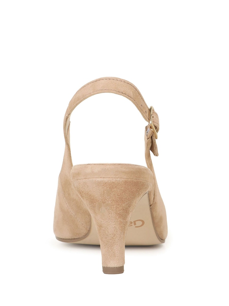 Gabor Natural Lazona Slingback Court Shoes - Image 5 of 5