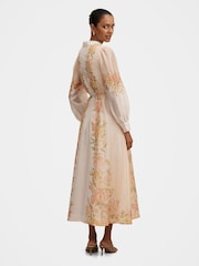 Forever New Cream Christina Petite Floral Tie Midi Dress - Image 2 of 4