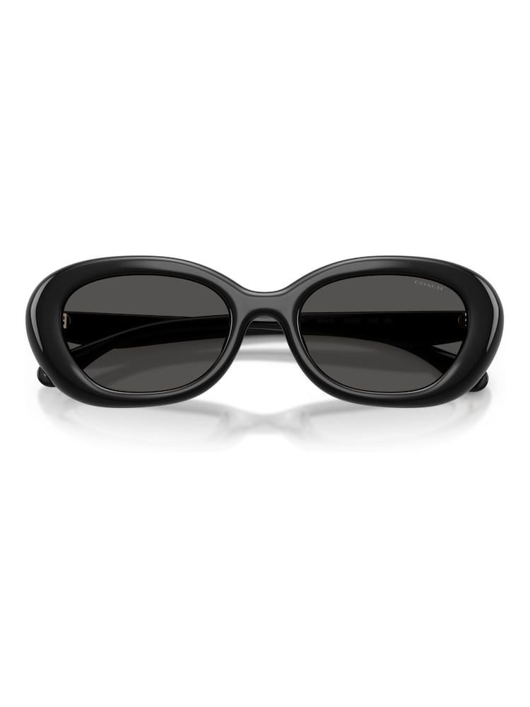 COACH Black Oval Sunglasses - Image 2 of 5