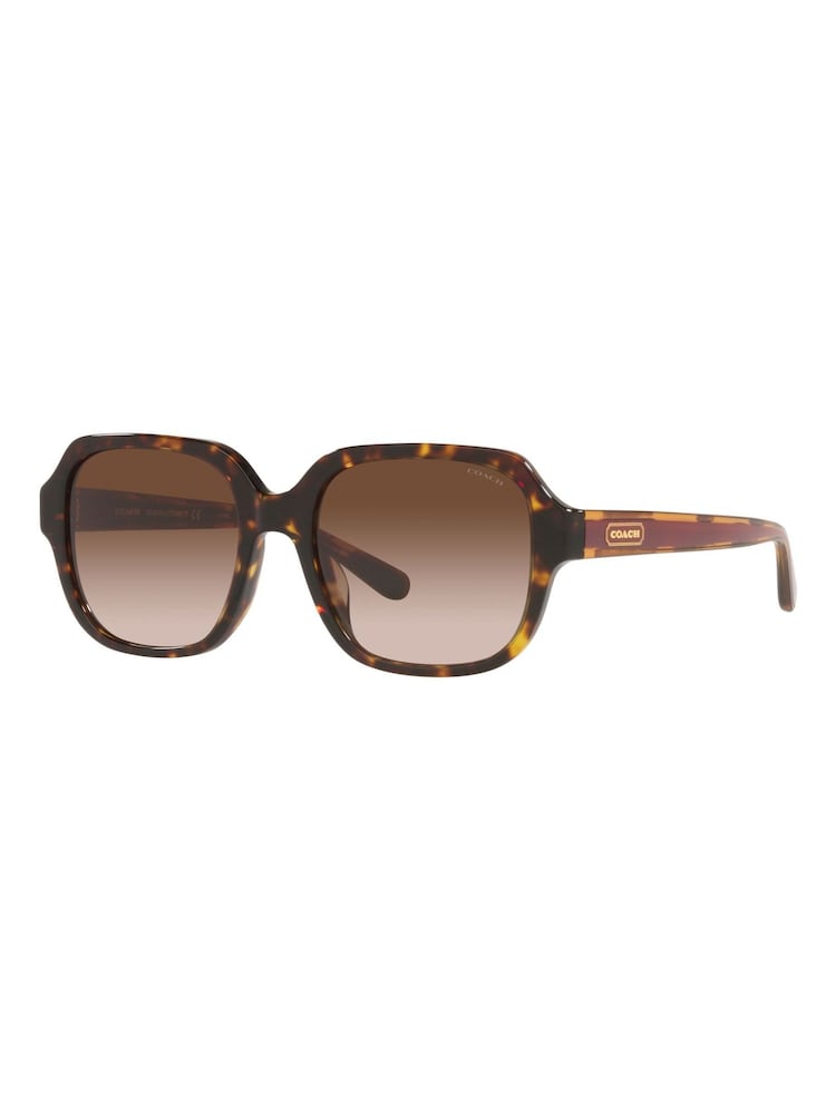 COACH Brown Rectangle Sunglasses - Image 12 of 12