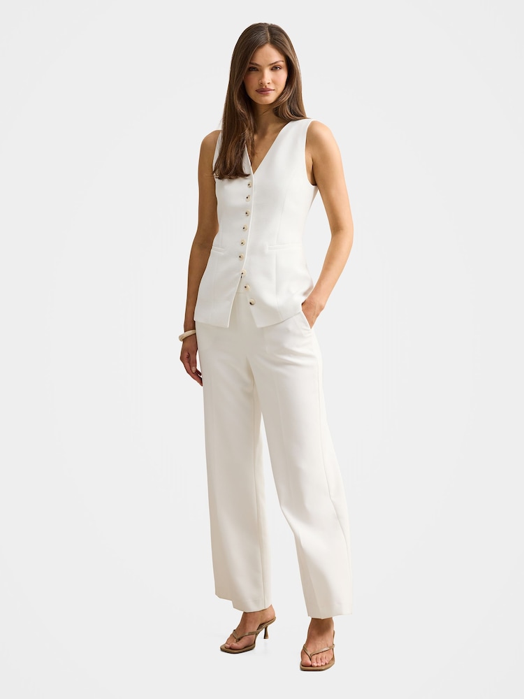 Forever New White Ayla Contrast Waistcoat - Image 5 of 5 Forever New White Ayla Contrast Waistcoat - Image 5 of 5