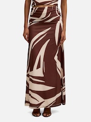 Forever New Brown Mimi Petite Flute Maxi Skirt - Image 1 of 5