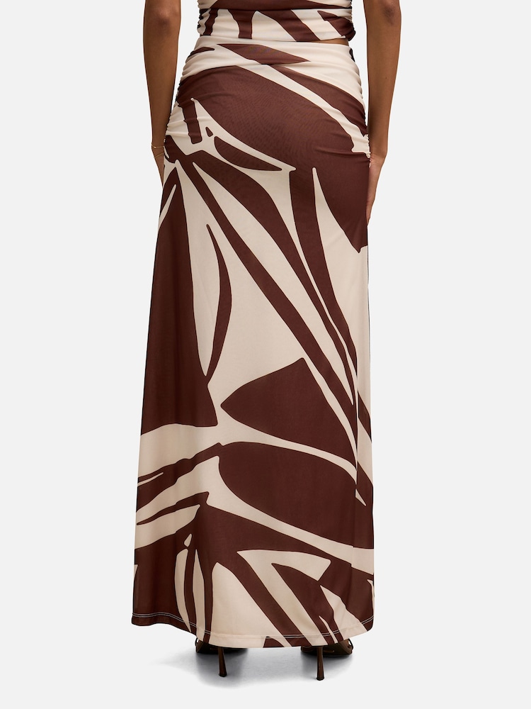 Forever New Brown Mimi Petite Flute Maxi Skirt - Image 2 of 5
