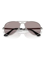Ray-Ban Grey Aviator Max Pilot Sunglasses - Image 7 of 7