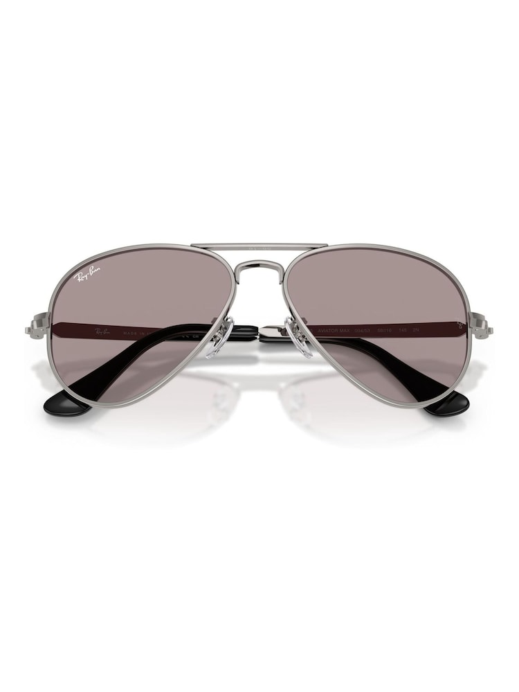 Ray-Ban Grey Aviator Max Pilot Sunglasses - Image 7 of 7 Ray-Ban Grey Aviator Max Pilot Sunglasses - Image 7 of 7