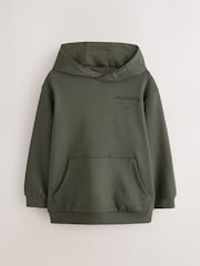 smALLSAINTS Dark Green Oversized Underground Pullover Hoodie - Image 1 of 8