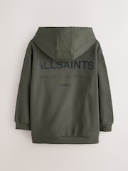 smALLSAINTS Dark Green Oversized Underground Pullover Hoodie - Image 2 of 8