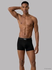 Calvin Klein Black Cotton Stretch Trunks 3 Pack - Image 2 of 4