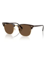 Ray-Ban Gold Clubmaster Square Sunglasses - Image 2 of 5