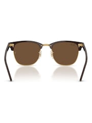 Ray-Ban Gold Clubmaster Square Sunglasses - Image 3 of 5