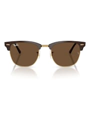 Ray-Ban Gold Clubmaster Square Sunglasses - Image 5 of 5