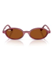 Ray Ban Brown RB4472 Oval Sunglasses - Image 1 of 5