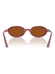 Ray Ban Brown RB4472 Oval Sunglasses - Image 4 of 5