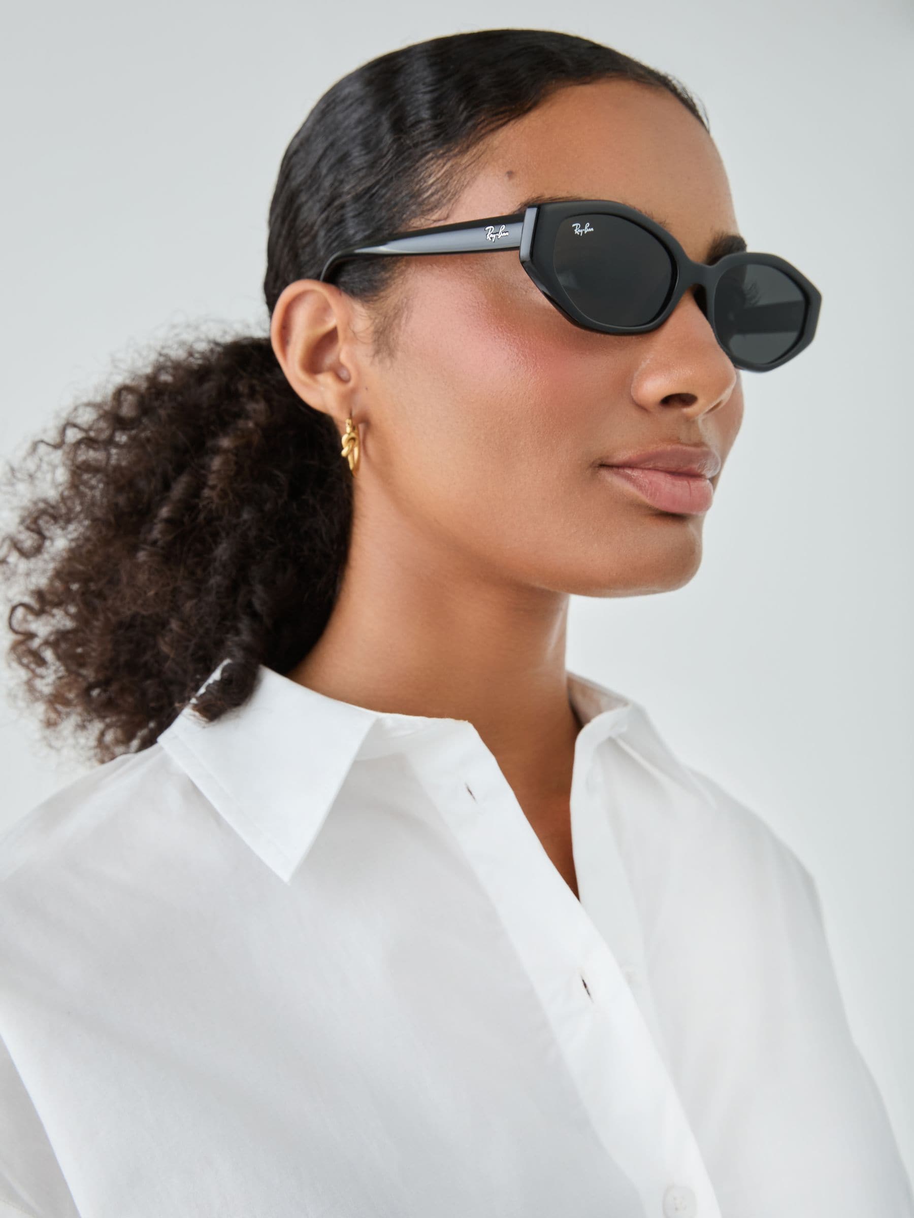 Buy Ray Ban Black 0Rb4473D Irregular Sunglasses from Next Netherlands