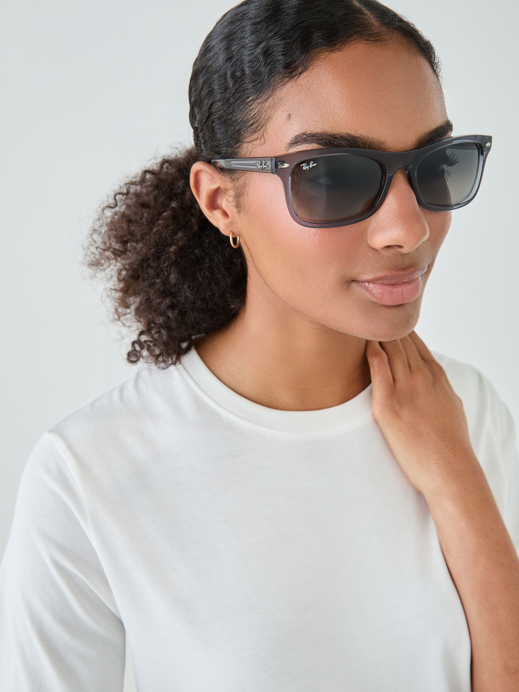 Ray-Ban , Sunglasses, Unisex, Gray, 57 Mm, Sunglasses - Image 5
