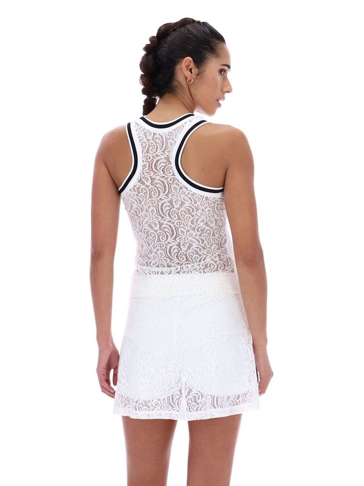 Ted Baker Sport Annabelle Lace Back Tennis Tank White Top - Image 2 of 4