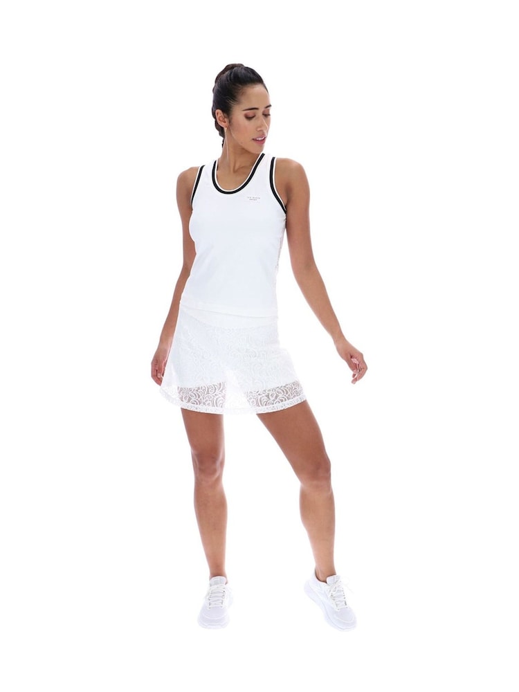 Ted Baker Sport Annabelle Lace Back Tennis Tank White Top - Image 4 of 4