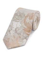 Skopes Nude Silk Floral Tie & Pocket Square Set - Image 1 of 5