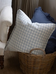Ellenvale Interiors Blue Esmee Gingham Cushion Cover 45 x 45cm 45 X 45cm - Image 1 of 4