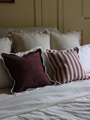 Ellenvale Interiors Plum Chloe Scalloped Edge Cushion 45 x 45cm Cover - Image 3 of 6