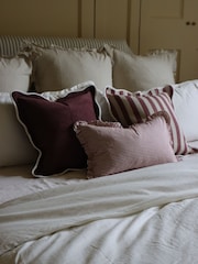 Ellenvale Interiors Burgundy Darcy Stripe Cushion Cushion Cover - Image 3 of 5