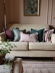 Ellenvale Interiors Burgundy Darcy Stripe Cushion Cushion Cover - Image 4 of 5