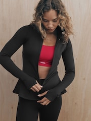 Qara - Self. Tam Fermuarlı Peplum Techinal Gödəkçə - 11şəkildən 4 şəkil