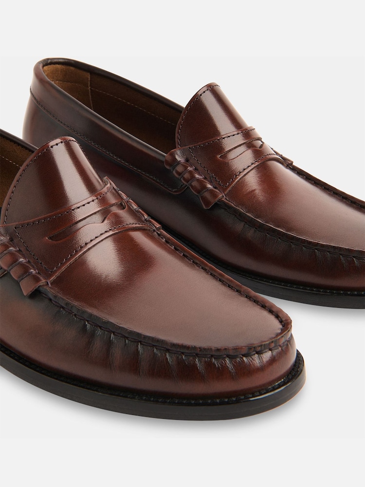 Whistles Brown Manny Slim Loafers - Image 4 of 4