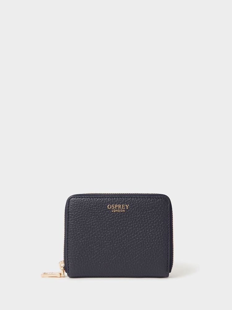 Osprey London Blue The Core Small Leather Zip Around Purse - Image 1 of 5 Osprey London Blue The Core Small Leather Zip Around Purse - Image 1 of 5